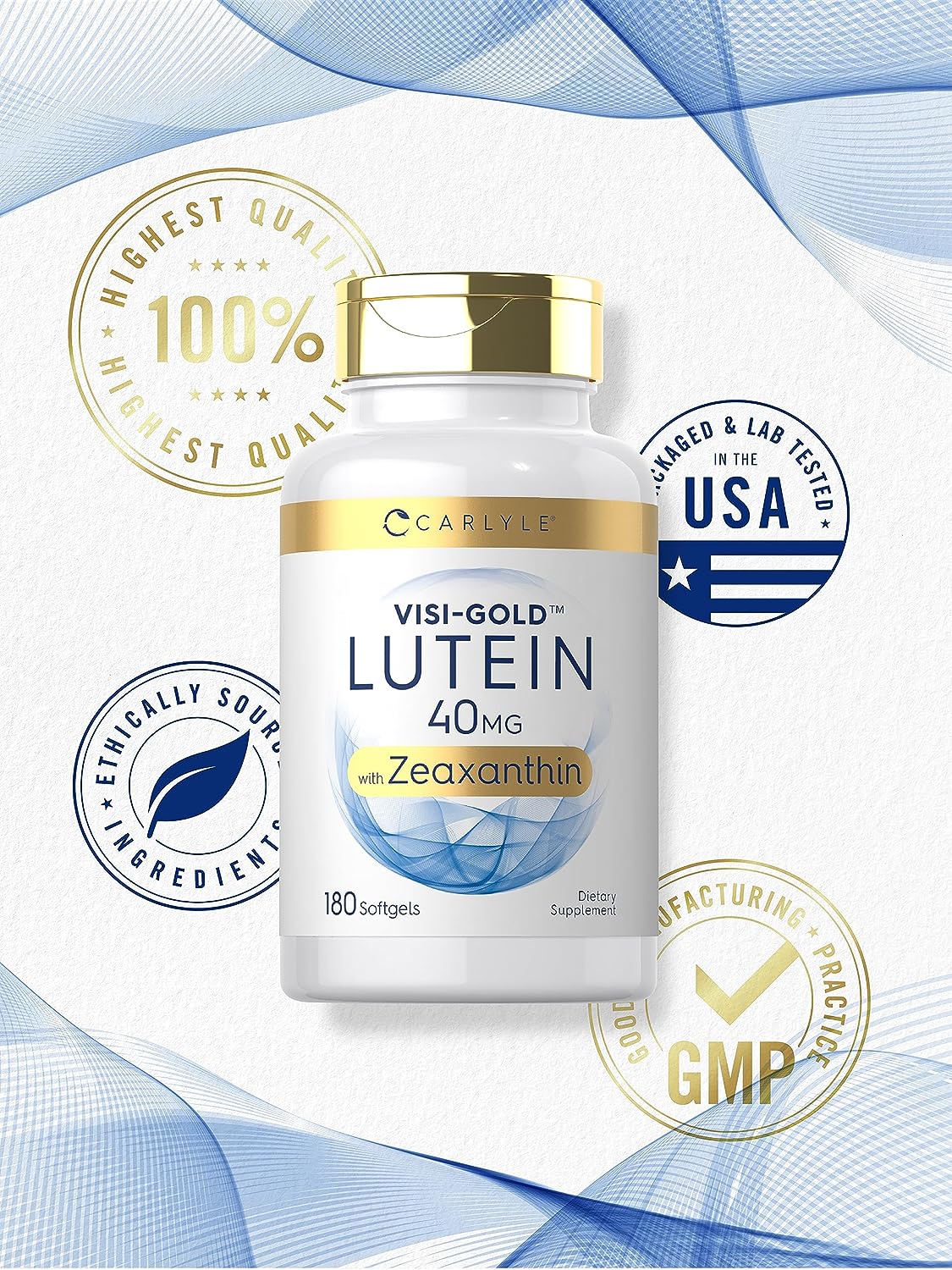 Carlyle Luteína y zeaxantina 40 mg | 180 cápsulas blandas | Vitaminas para la salud ocular | Suplemento sin OMG y sin gluten - Image 5